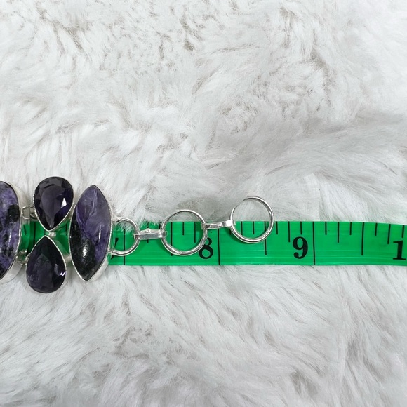#Royalty Charoite 925 Large Gemstone Necklace & ONE Bracelet - Picture 9 of 13